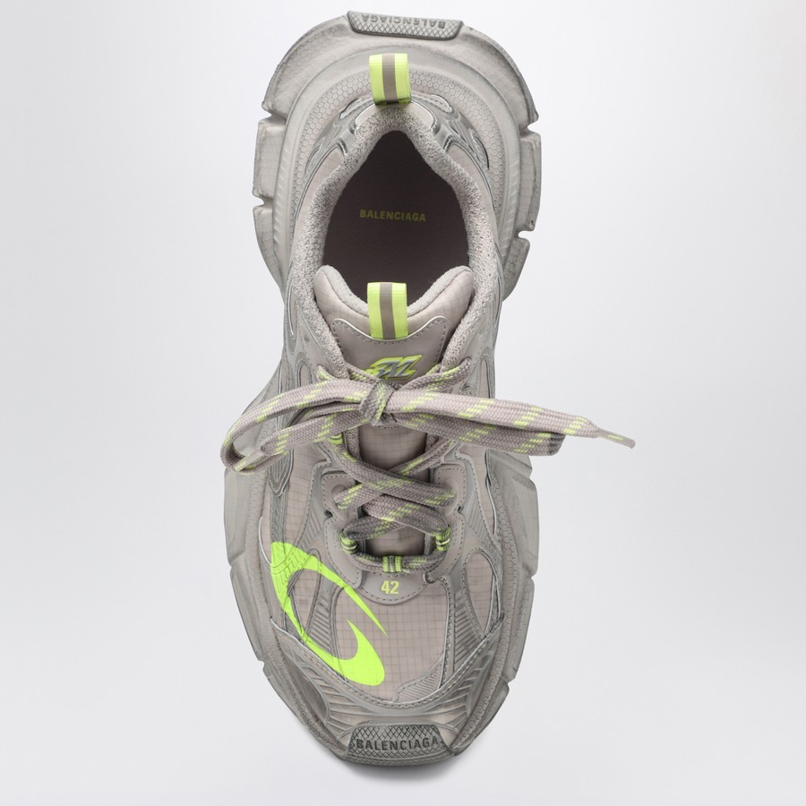 Balenciaga 3XL taupe/neon yellow sneakers in mesh and