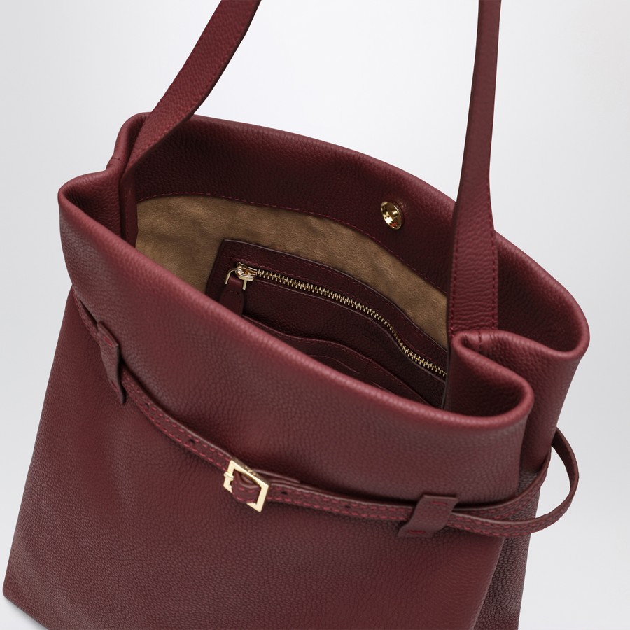 Manu Atelier Tote Du Jour burgundy suede tote bag | TheDoubleF