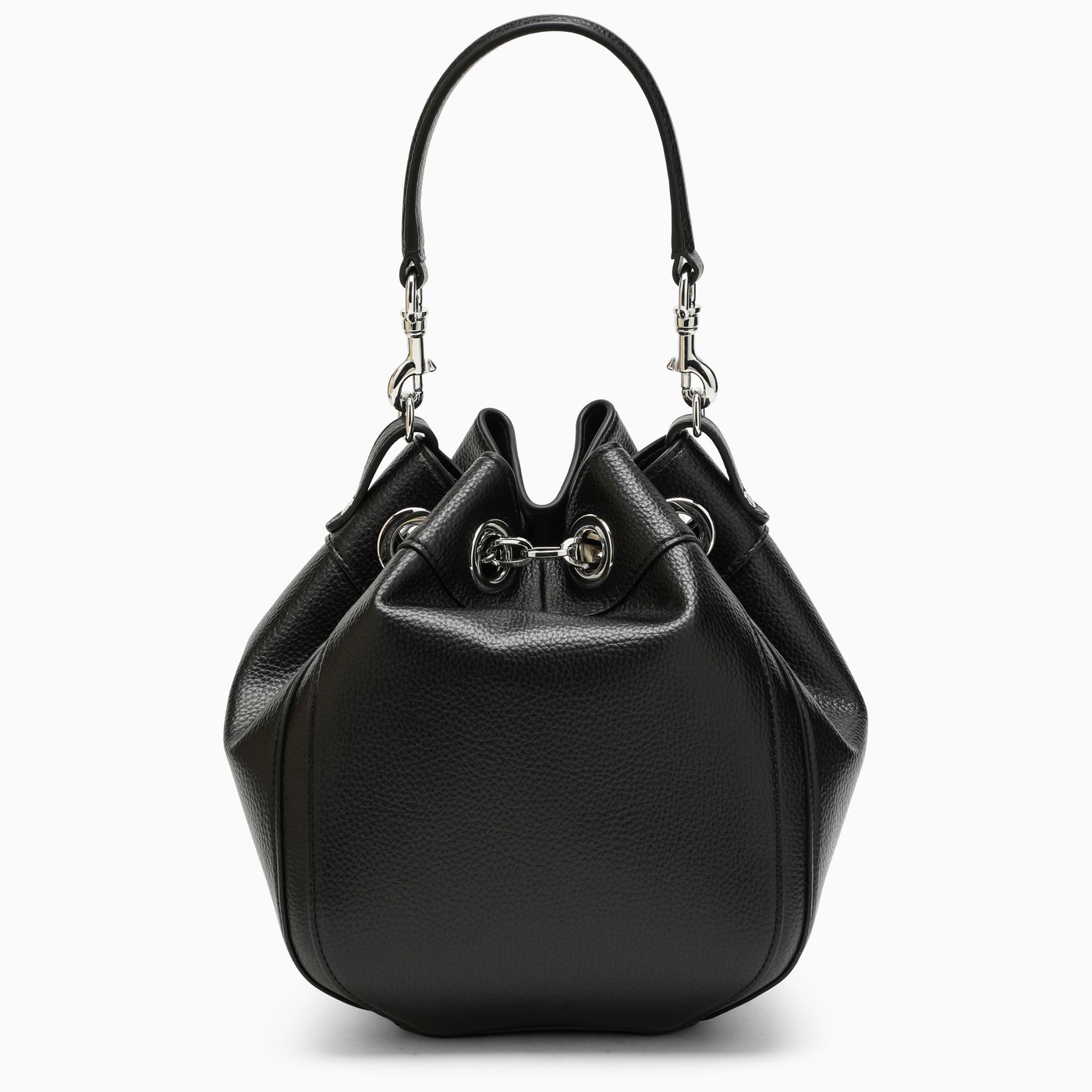 VIVIENNE WESTWOOD Black faux leather bucket bag TheDoubleF