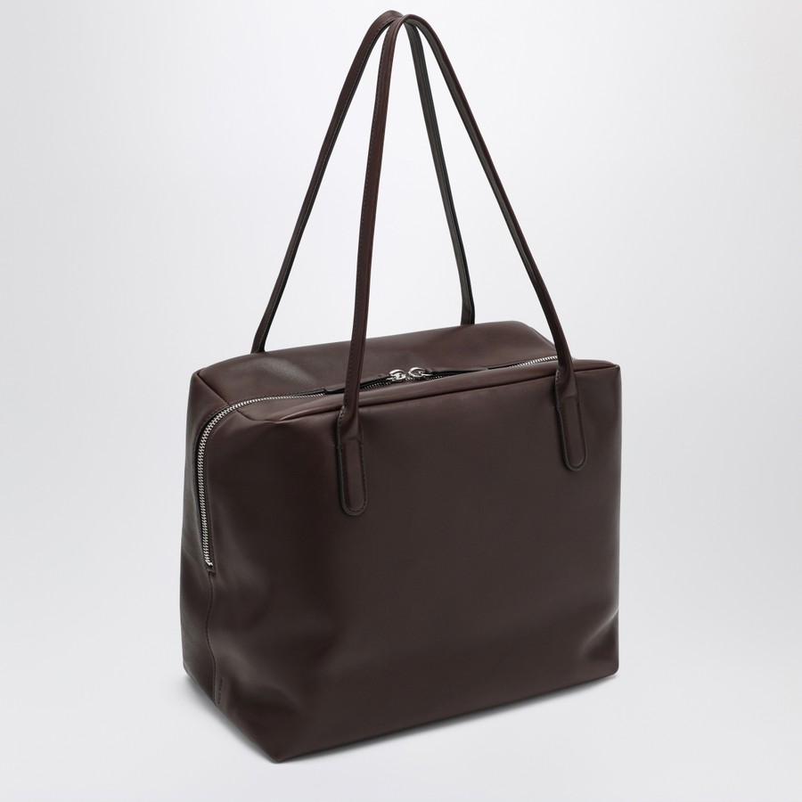THE ROW TOTE BAG MERLO 17 DARK BROWN THE ROW TOTE BAG MERLO 17 DARK BROWN
