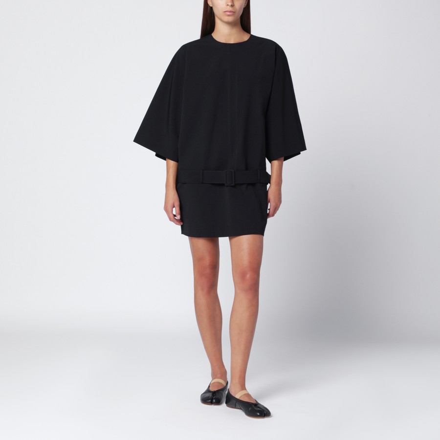MM6 Maison Margiela Mini abito nero in misto lana TheDoubleF