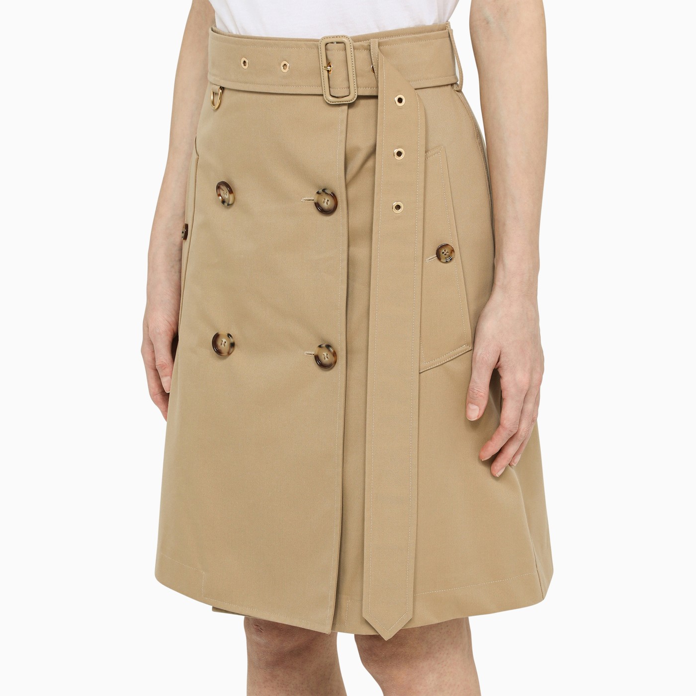 Burberry Beige skirt with belt TheDoubleF