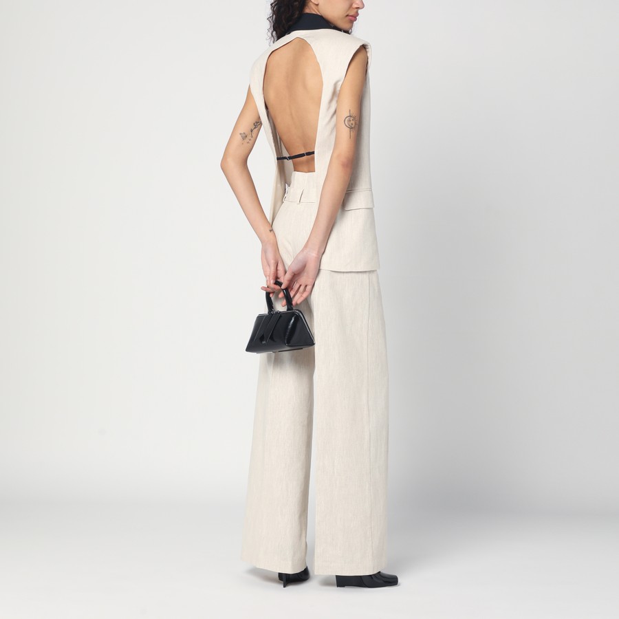 ジャケット Erika Cavallini Linen waistcoat with open back Erika Cavallini Linen waistcoat with open back | TheDoubleF