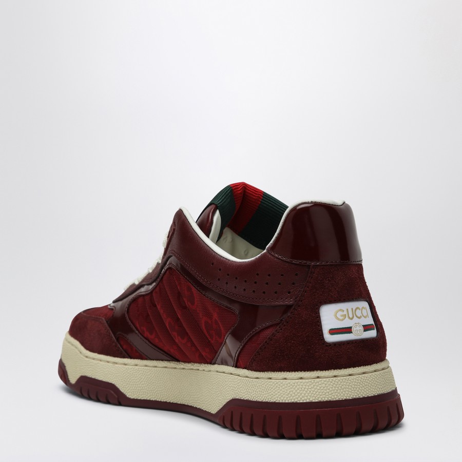 GUCCI Re-Web Sneaker in burgundy GG fabric | TheDoubleF