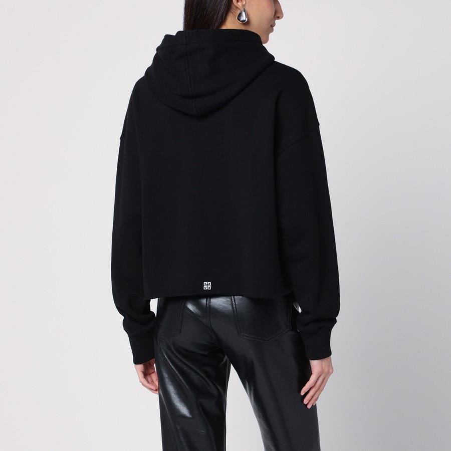 Givenchy Black Archetype short sweatshirt with logo | TheDoubleF