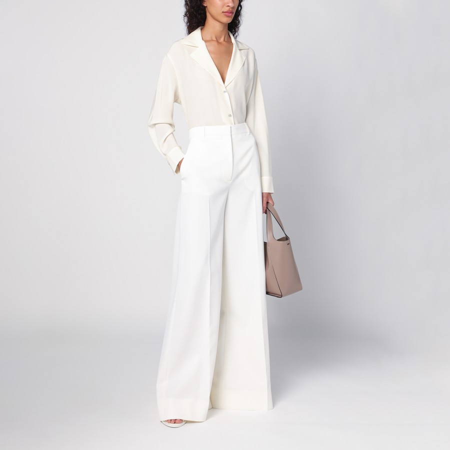 ボトムスその他 Stella McCartney Cream-coloured wool flared trousers Stella McCartney Cream-coloured wool flared trousers