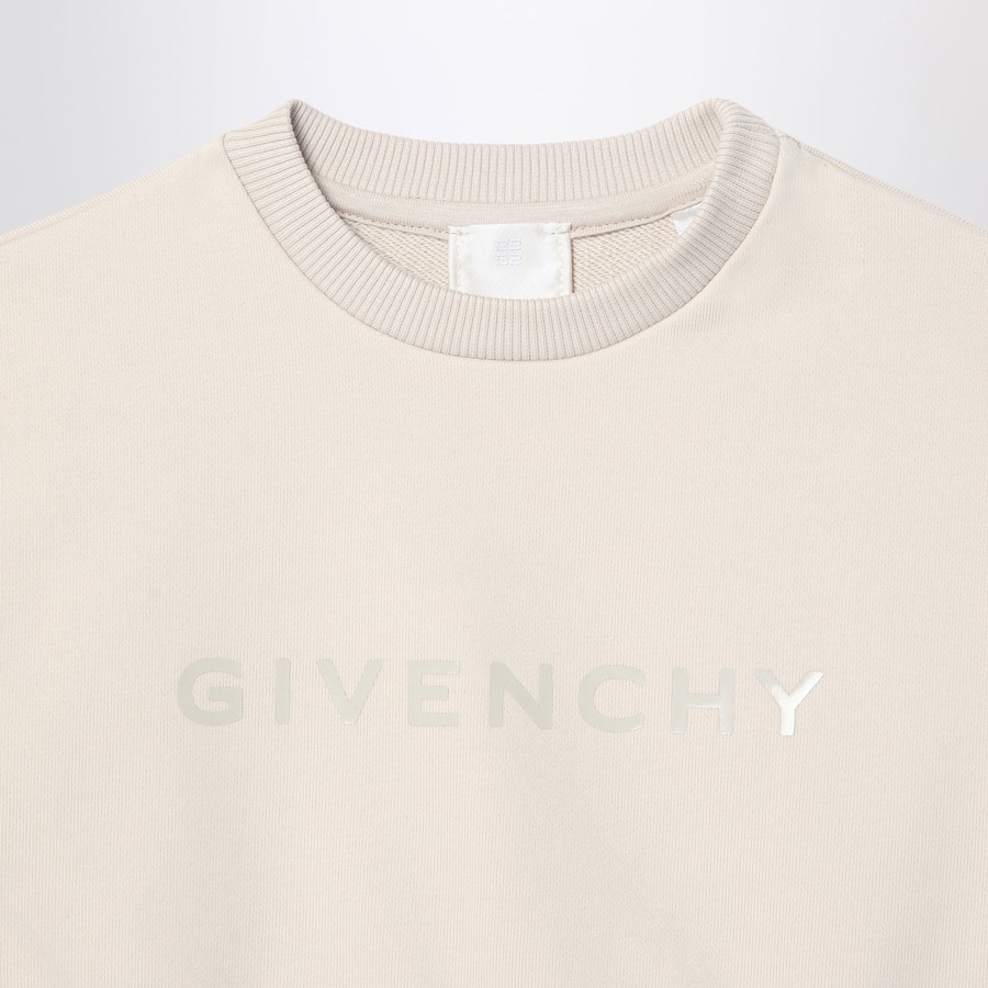 【関税&送料込】Givenchy Cream-Colored Cropped Sweatshirt Wi Givenchy Cream-colored cropped sweatshirt with logo | TheDoubleF