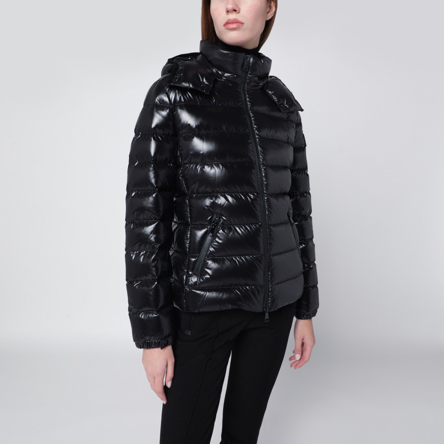 Moncler Black Bady down jacket in nylon laqué TheDoubleF