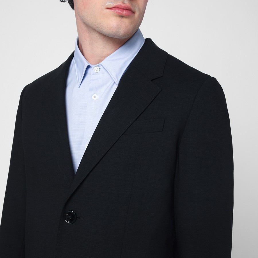 【関税&送料込】Ami Paris Black Single-Breasted Jacket In Wo Ami Paris Single-Breasted Jacket Black Wool | TheDoubleF