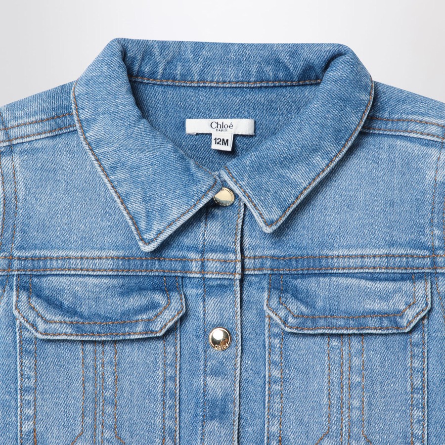 Chloé Blue washed-effect denim jacket | TheDoubleF
