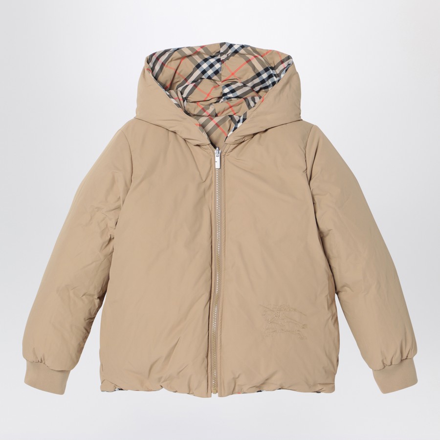 BURBERRY London Nova Check Jacket Full Zip Coat Beige Color