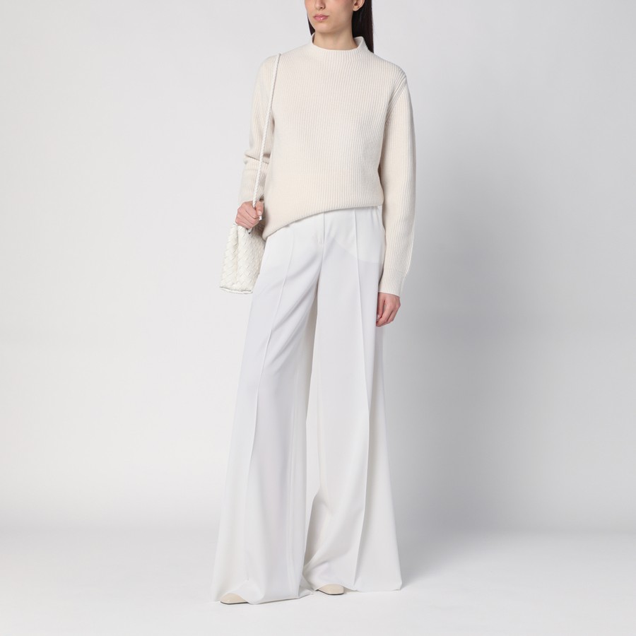 Max Mara White wool gabardine trousers | TheDoubleF