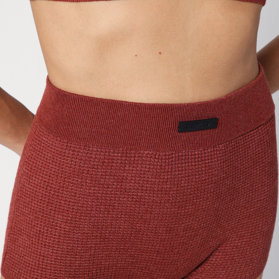 ショーツ FEAR OF GOD ESSENTIALS BURGUNDY HONEYCOMB SHORT Fear Of God Essentials By Jerry Lorenzo Burgundy Mesh Shorts