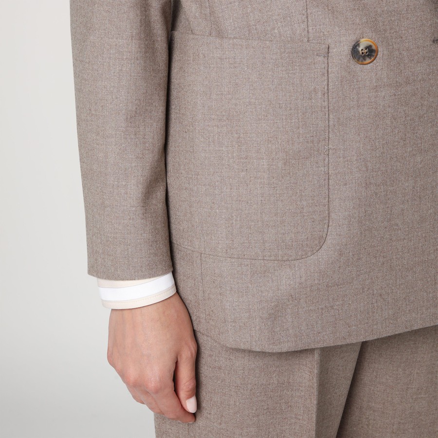 ジャケット MAX MARA DOUBLE-BREASTED CASHMERE JACKET IN DOVE COLOR Max Mara Double-breasted cashmere jacket in dove color