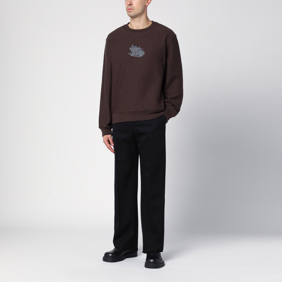 Burberry Brown crewneck sweatshirt with logo | TheDoubleF
