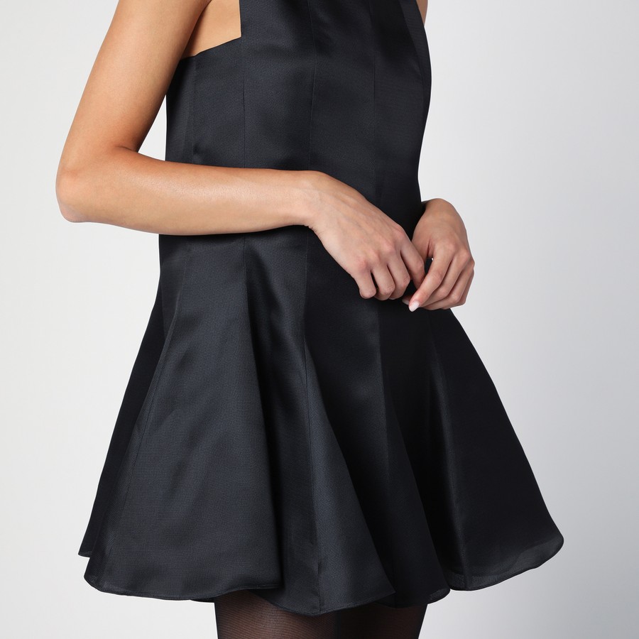 Khaite Black silk mini Mags dress | TheDoubleF