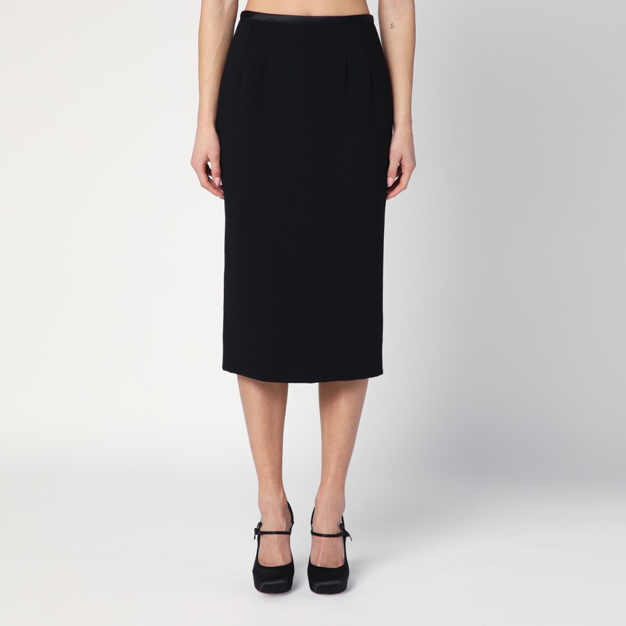 スカート Dolce&Gabbana Black pencil skirt in wool crepe Dolce&Gabbana Black pencil skirt in wool crêpe | TheDoubleF