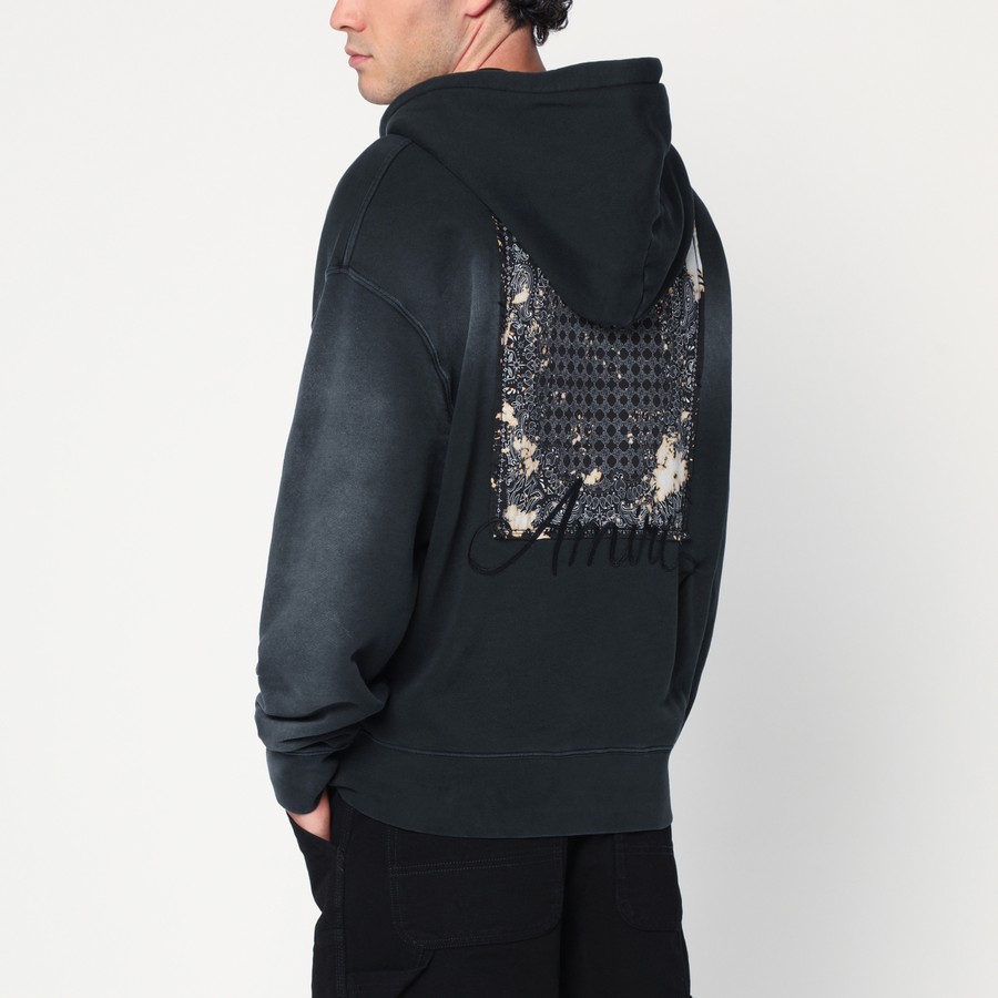 【関税込み】AMIRI ブラック＆ホワイト Bandana フーディ AMIRI Black & White Bandana Hoodie Amiri