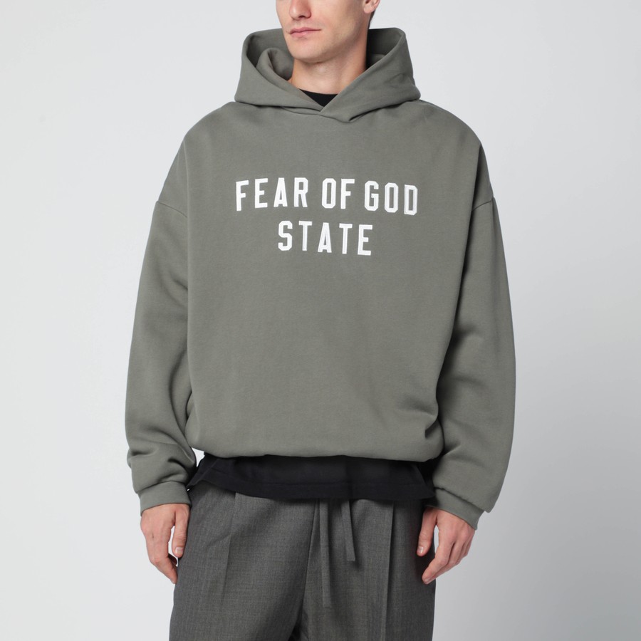Fear of God Essentials Moss green 90's hoodie | TheDoubleF