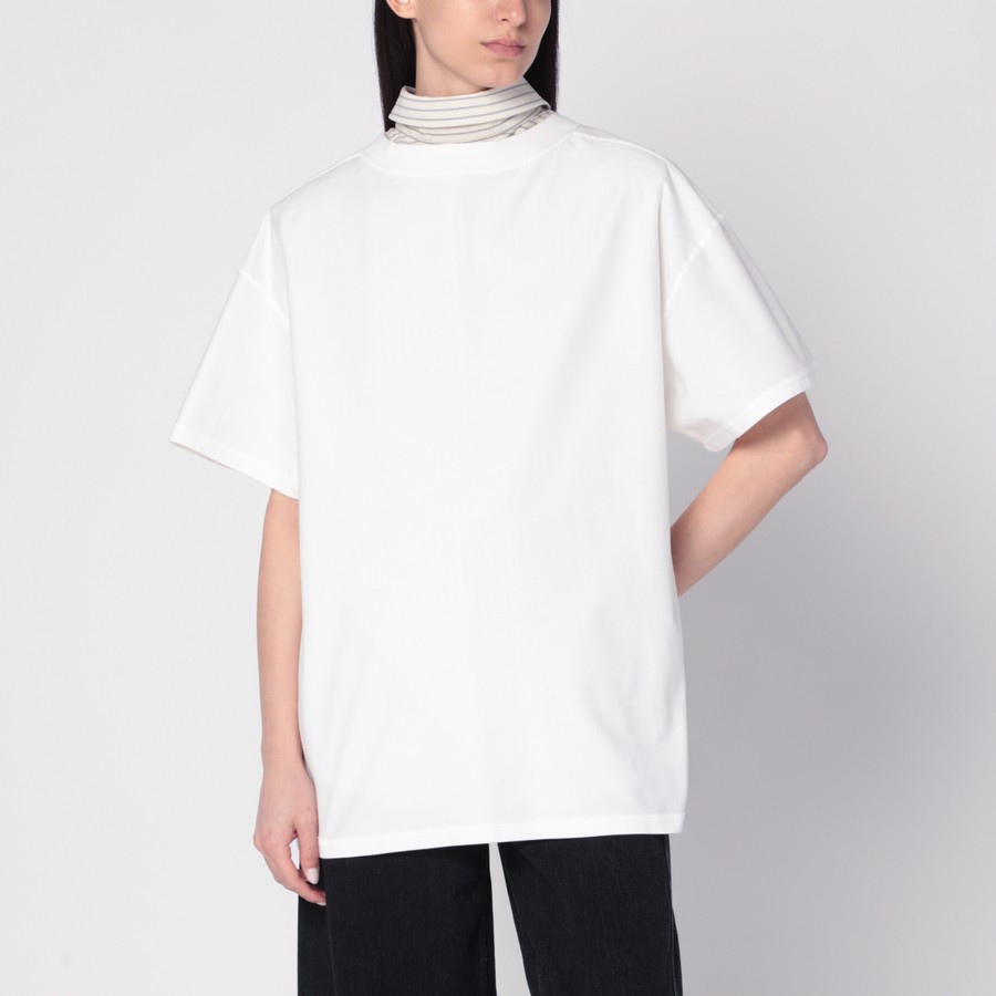 Tシャツ・カットソー MAISON MARGIELA Woman T-Shirt White S51NF0003MTJ031 102 Maison Margiela White reversed shirt T-shirt | TheDoubleF