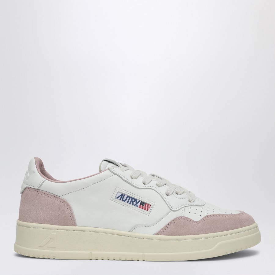 AUTRY Medalist sneakers in white/powder leather and suede