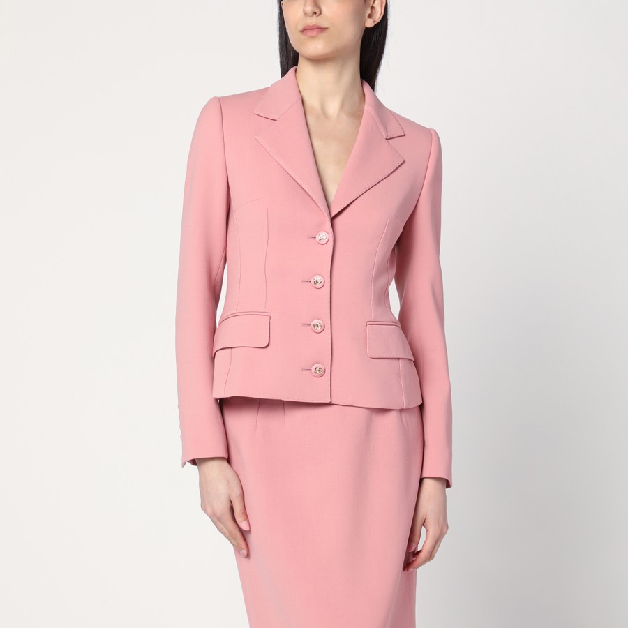 ジャケット DOLCE GABBANA Women Outer 35959282 F27DST FU2L8 F0473 PINK Dolce&Gabbana Single-breasted pink wool jacket | TheDoubleF