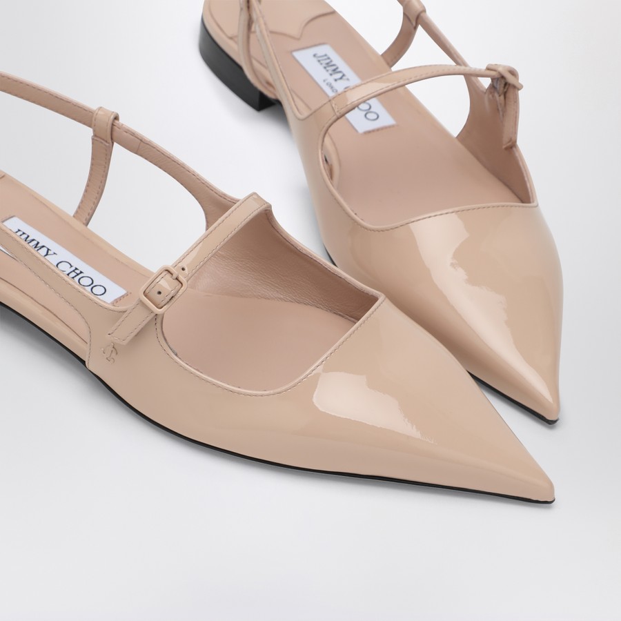 サンダル・ミュール Jimmy Choo Scarpa Didi Flat Nude In Patent Leather Jimmy Choo Scarpa Didi Flat nude in patent leather from