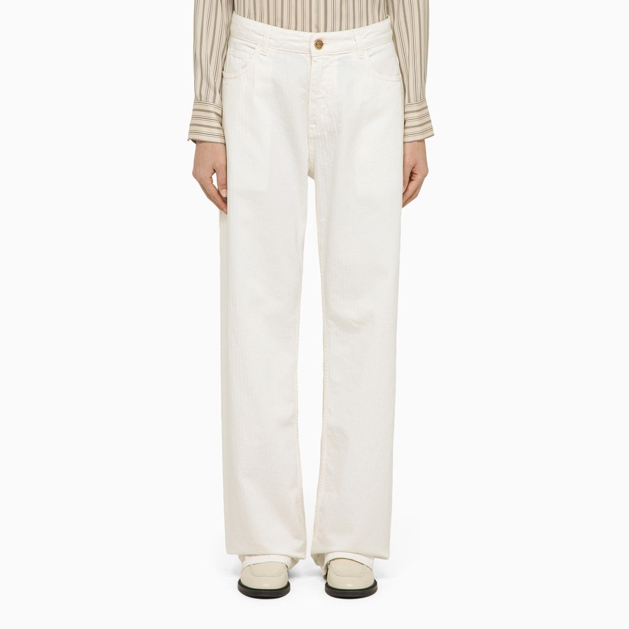 ETRO White denim baggy jeans | TheDoubleF