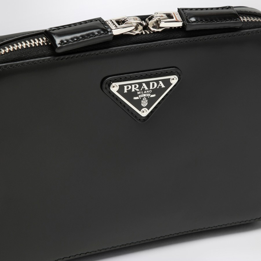 Prada Prada Brique bag in black brushed leather | TheDoubleF