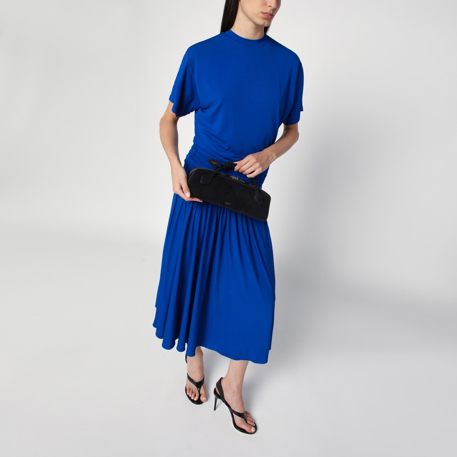 Alaïa Le Teckel clutch black in suede | TheDoubleF
