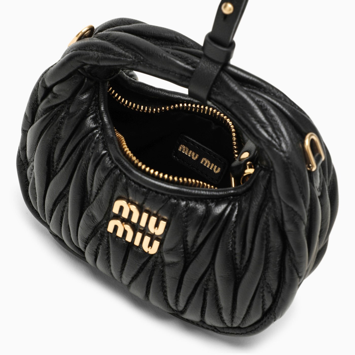 Miu Miu Wander black mini Hobo pouch TheDoubleF