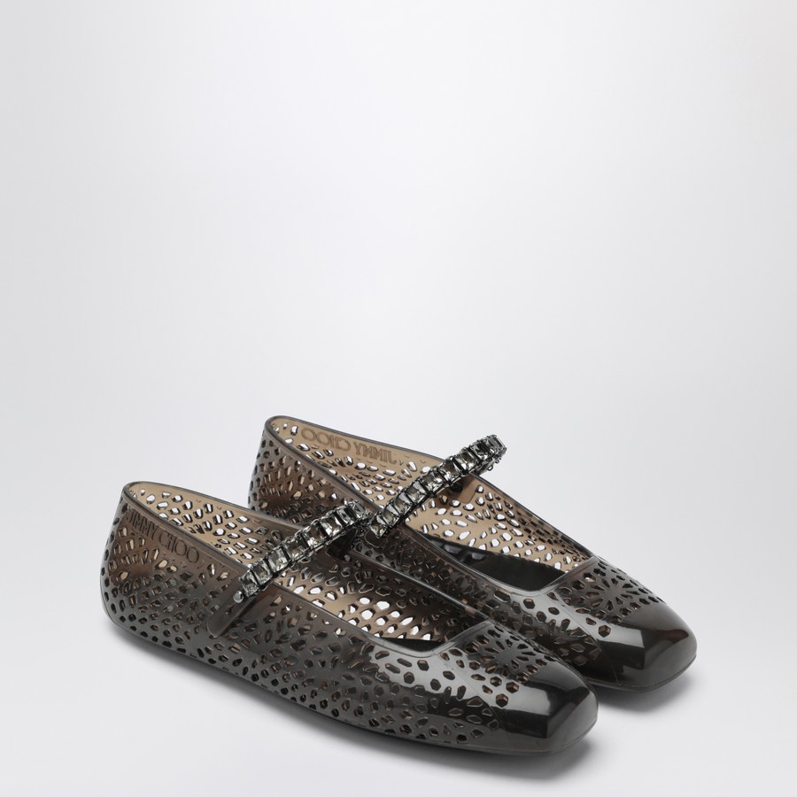 バレエシューズ Jimmy Choo The Jelly Transparent Ballet Flats With Crystals THEJELLYNTX_035755_SIDE_vg705.jpg