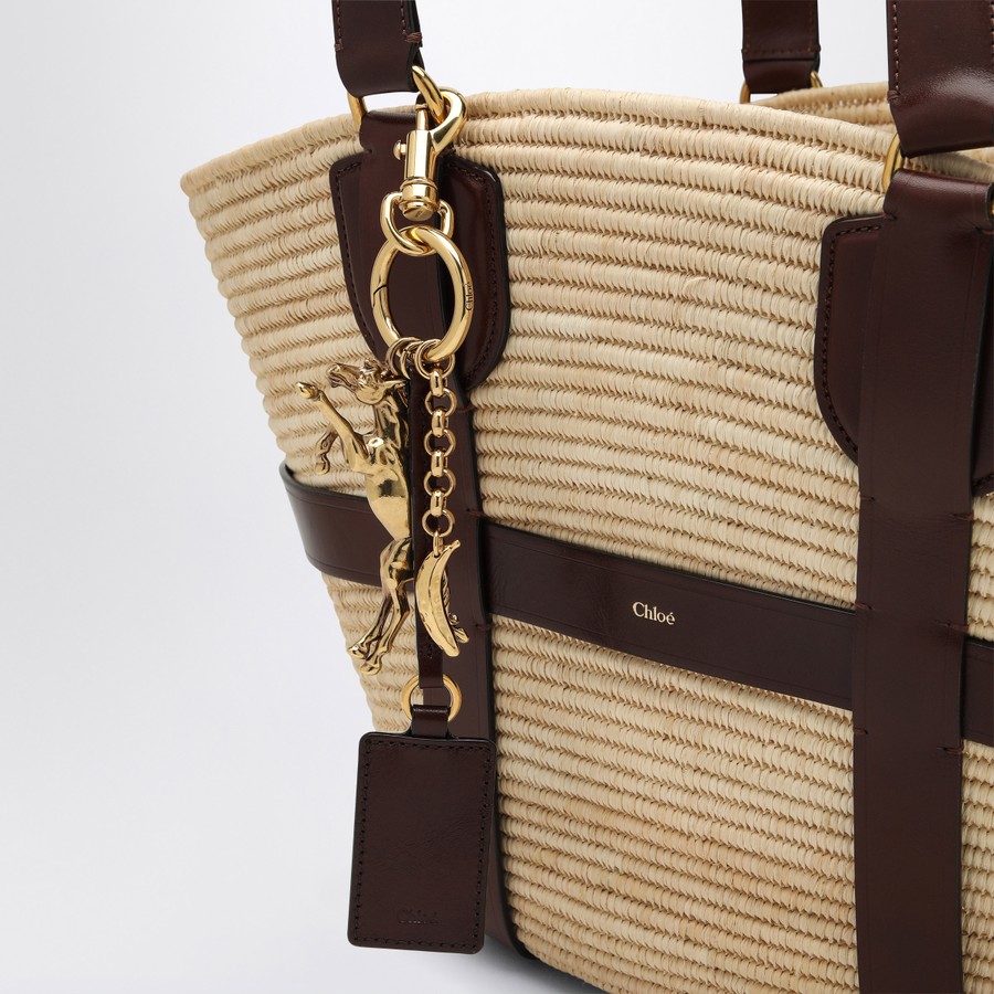 【関税＆送料込み】ChloAC Tote Bag Kerala 25 In Raffia Brow Chloé Tote bag Kerala 25 in raffia and brown leather