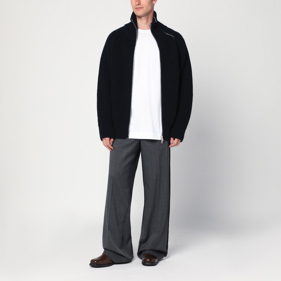 Dries Van Noten Black wool zip-up cardigan | TheDoubleF
