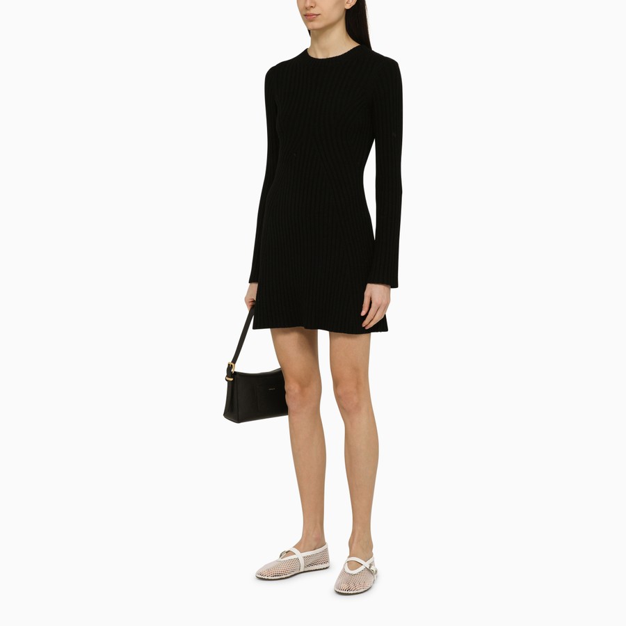 LOULOU STUDIO MALLIBLACK 関税送料込 Loulou Studio Black ribbed silk blend mini dress | TheDoubleF