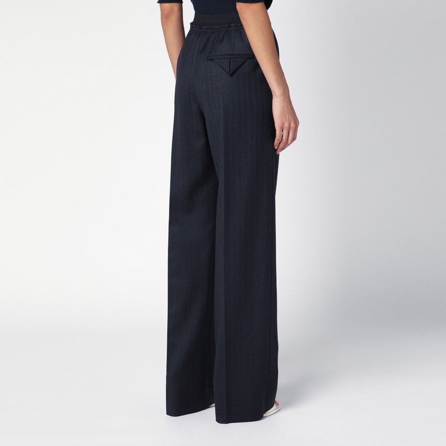 パンツ BOTTEGA VENETA Striped wool trousers Black and Blue Striped Wool Trousers by Bottega Veneta – LOZURI®
