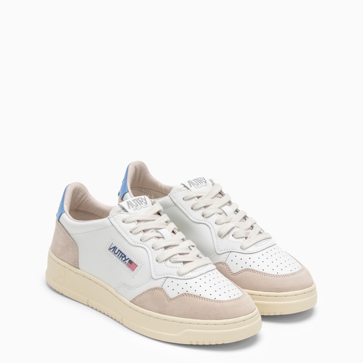 スニーカー AUTRY AULWLL76 Sneakers Medalist Low In Pelle Bianca, Autry Sneakers Medalist Low Bicolor In Pelle Bianca E