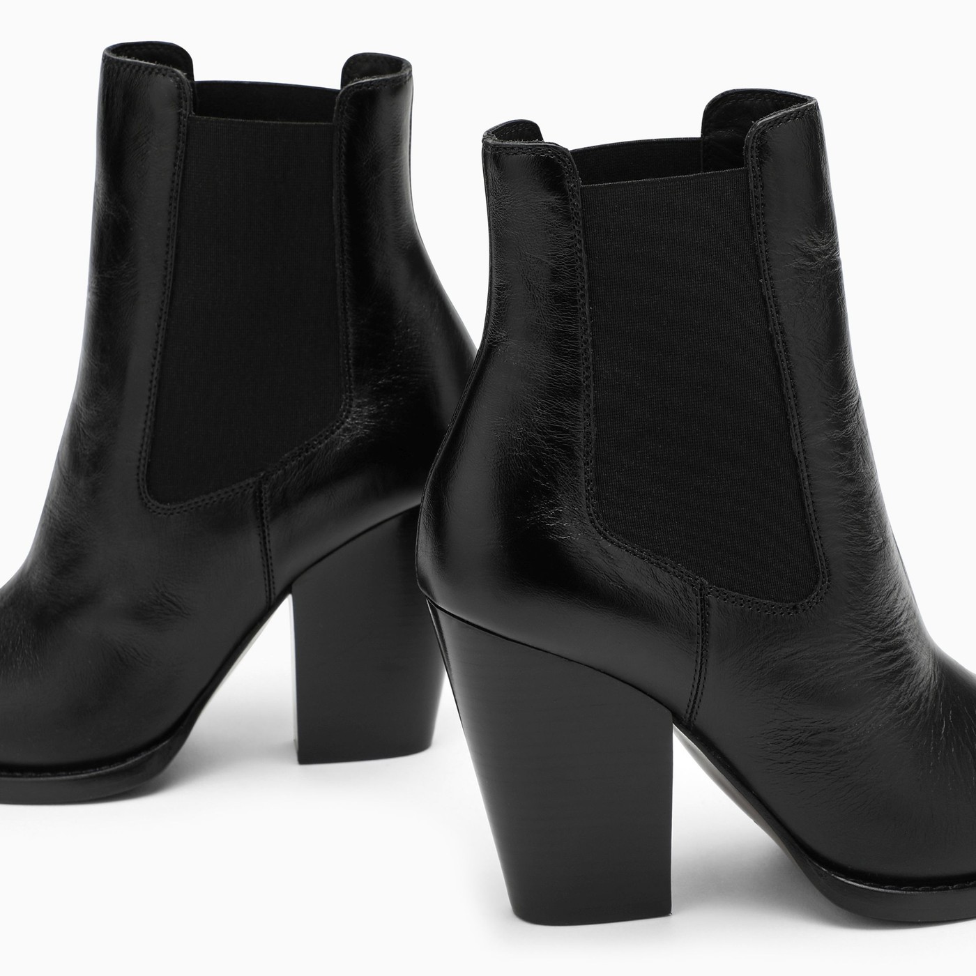 Saint Laurent Black leather ankle boot TheDoubleF