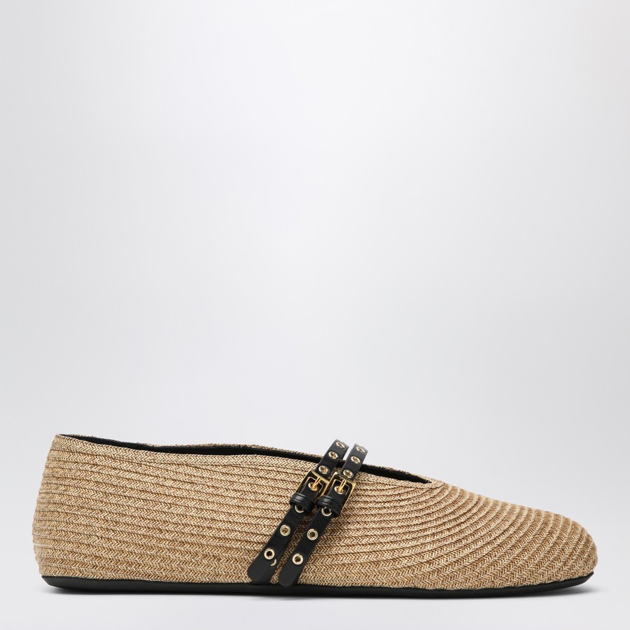 Alaïa Flat ballerinas natural colour in paper straw | TheDoubleF