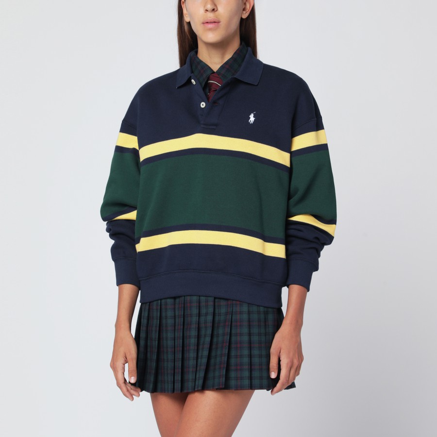 Polo Ralph Lauren Long-sleeved polo in blue/yellow/green
