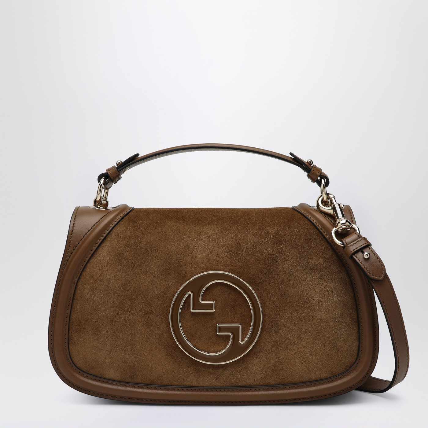 GUCCI Sac à bandoulière Mini Blondie marron en daim TheDoubleF