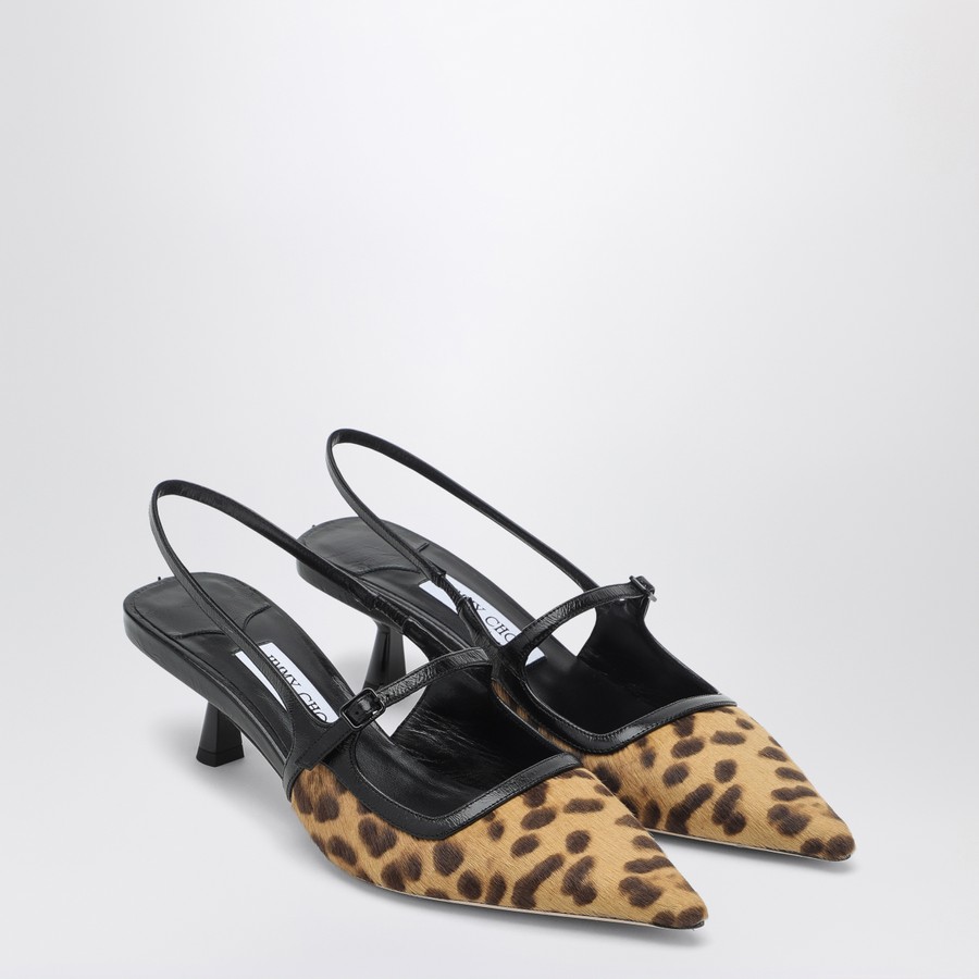 サンダル・ミュール Jimmy Choo Didi Slingbacks In Pony Hair Jimmy Choo Didi 45 slingback in leopard print pony skin