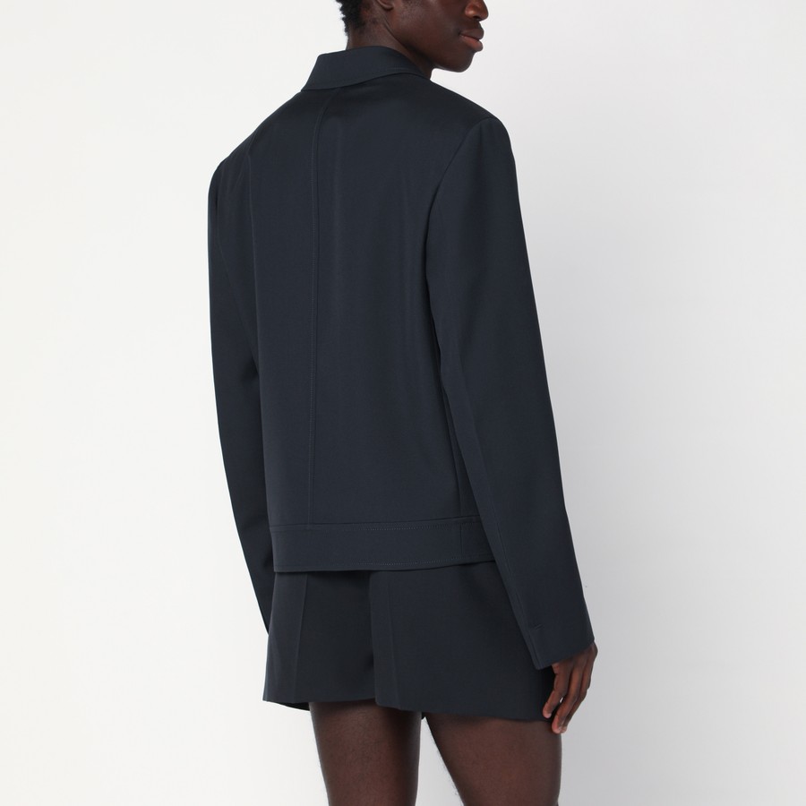 ジャケットその他 GUCCI Men Jacket 809595Z7AL3 1212 GREY GUCCI Dark grey jacket in wool gabardine | TheDoubleF