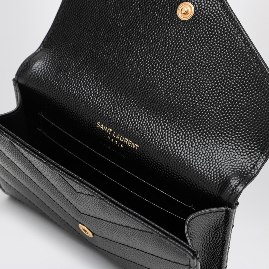 折りたたみ財布 Saint Laurent 'Envelope' small wallet (414404BOW01 1000) Saint Laurent Black Monogram Envelope small wallet | TheDoubleF