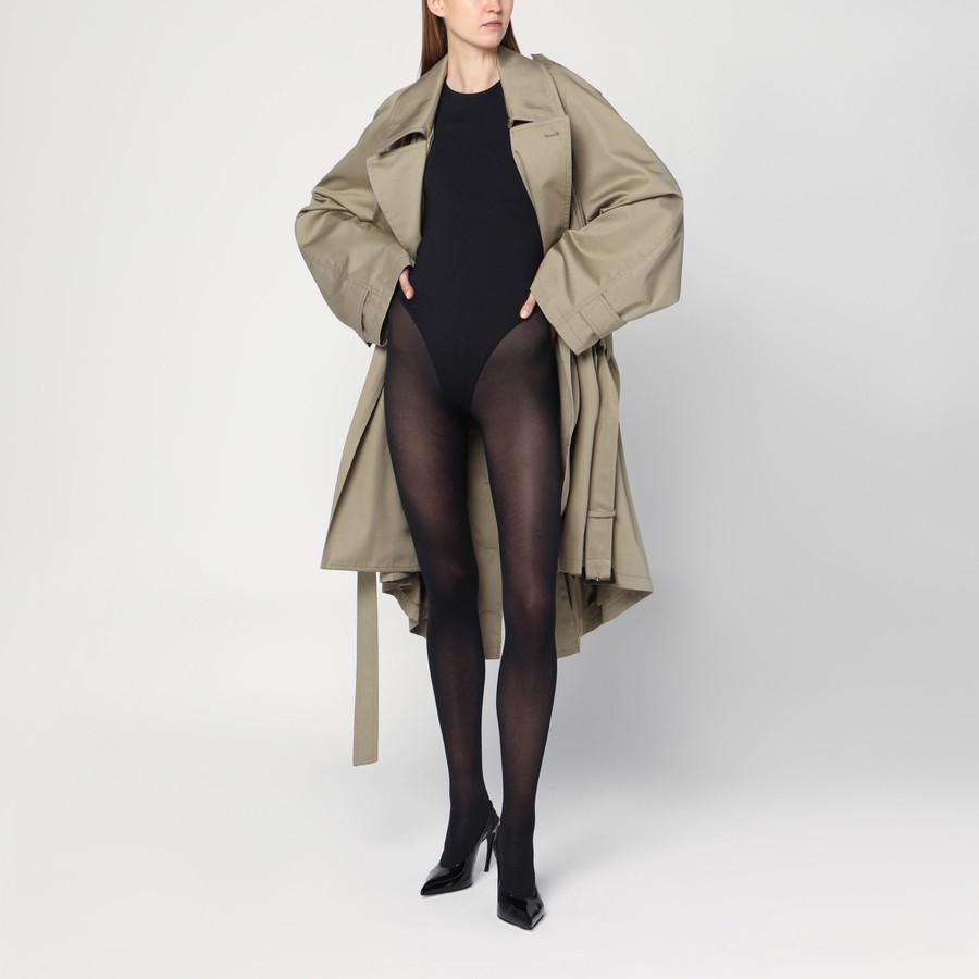 Balenciaga Beige double-breasted cotton trench coat | TheDoubleF