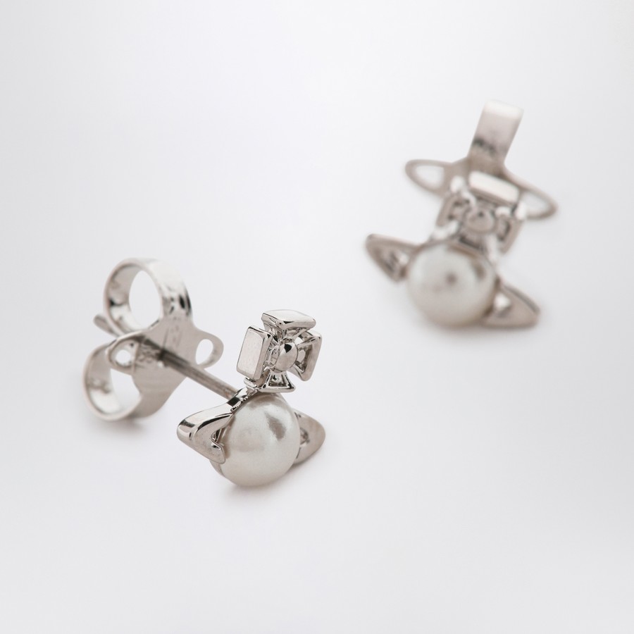 ピアス VIVIENNE WESTWOOD SILVER BALBINA EARRINGS WITH PEARL Vivienne Westwood Silver Balbina earrings with pearl