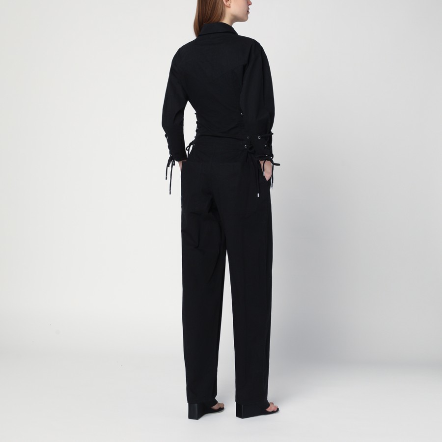 ISABEL MARANT Black Irianna jumpsuit in cotton | TheDoubleF