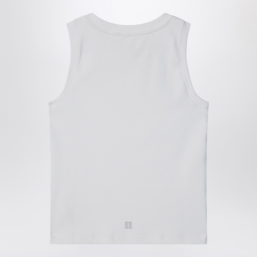 Tシャツ・カットソー GIVENCHY Ribbed tank top with 4g detail Bianco Givenchy 4G-plaque Tank Top | White | FARFETCH JO