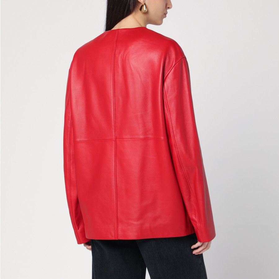 LOULOU STUDIO ADONIABLACK 関税送料込 Loulou Studio Red Atalia leather jacket | TheDoubleF