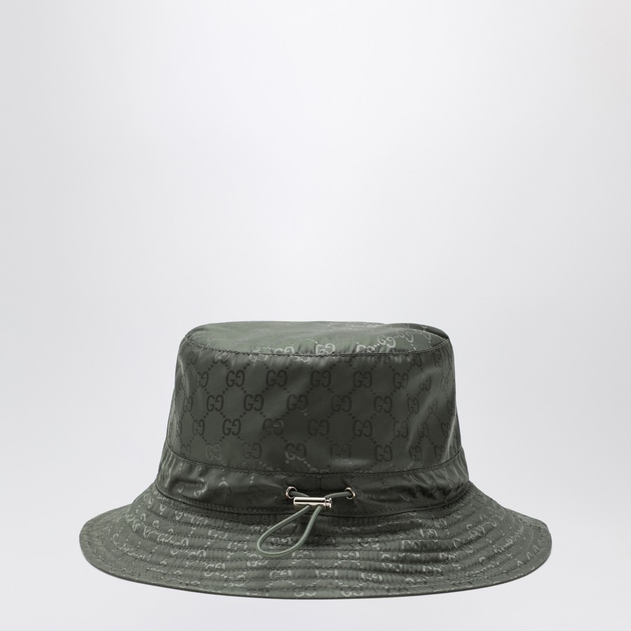 ハット GUCCI REVERSIBLE DARK GREEN NYLON GG HAT GUCCI Reversible dark green nylon GG hat | TheDoubleF